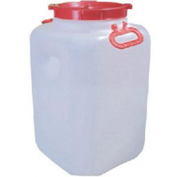 Бочка 50 л. квадратная белая (ус.ручки,V=54,2л, D горл.внеш. - 220мм, внут - 195мм)