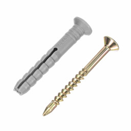 Дюбель-гвоздь полипропиленовый с потайным бортиком 6 х 40 мм, 200 шт Сибртех