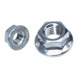 Гайка М10 с фланцем, оцинкованная ГОСТ 6923