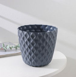 Горшок для цветов с поддоном Wave 2,5 л d=17,5 см серый