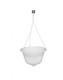 Кашпо пласт подвесное 4,5 л Грация белый М1607