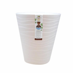 Кашпо Валенсия пластиковое 5,2л со вставкой жемчуг