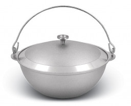 Казан походный 4,5л с крышкой полукруглое дно КУКМОР