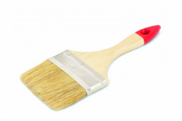 Кисть флейцевая 100 мм толщина 11 светлая щетина лаковая ручка Color Expert