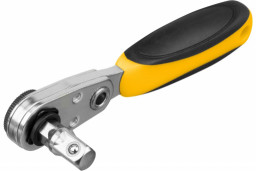 Ключ-трещотка для бит 1/4 52 зуба CrMo адаптер для торцевых головок DENZEL