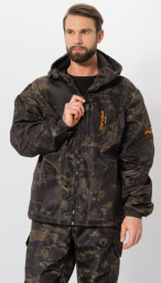 Костюм демисезонный RAF полофлис черный камуфляж KAURY