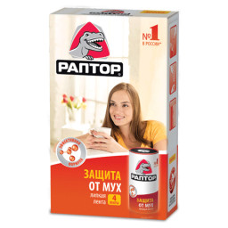 Лента липкая РАПТОР от мух по 4 шт