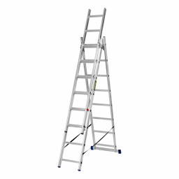 Лестница, 3 х 8 ступеней, алюминиевая, трехсекционная, Сибртех