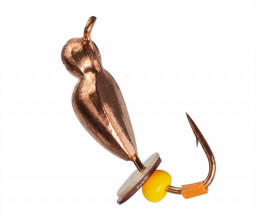 Мормышка вольф Нимфа с ушком осн паетк и бисер 4мм 0,98гр Cu (MW-4540-CU) Helios