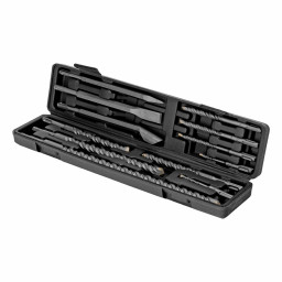 Набор буров по бетону, 5-6 х 110, 8-10-12 х 160, 14-16 х 210, 18 х 300, 20 х 450 мм, зубила, SDS Plus Matrix