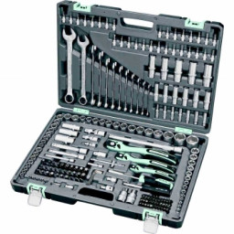 Набор инструмента STELS, 1/4", 3/8", 1/2", Cr-V, S2, 216 предметов