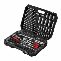 Набор инструментов, 1/2", 3/8", 1/4", пластиковый кейс 215 предметов MTX