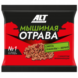 Приманка гранулы+зерно от грызунов АЛТ Мышиная отрава 200гр