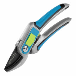 Секатор с наковальней, 215 мм, регулировка захвата, трехкомпонентные рукоятки, LUXE Palisad
