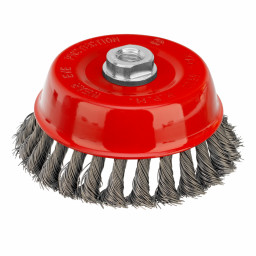 Щетка для УШМ, 125 мм, М14, "чашка", крученая проволока 0.5 мм Matrix