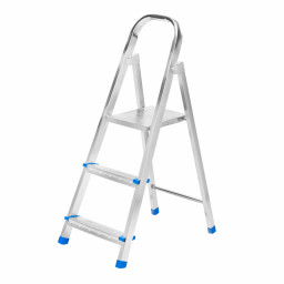 Стремянка, 3 ступени, стальная, оцинкованная Сибртех
