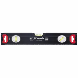 Уровень 400 мм 3 глазка  алюминиевый, усиленный, фрезерованный MATRIX