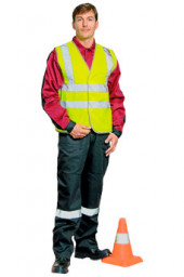 Жилет сигнальный с 2СОП лимон. (ЧЗ)